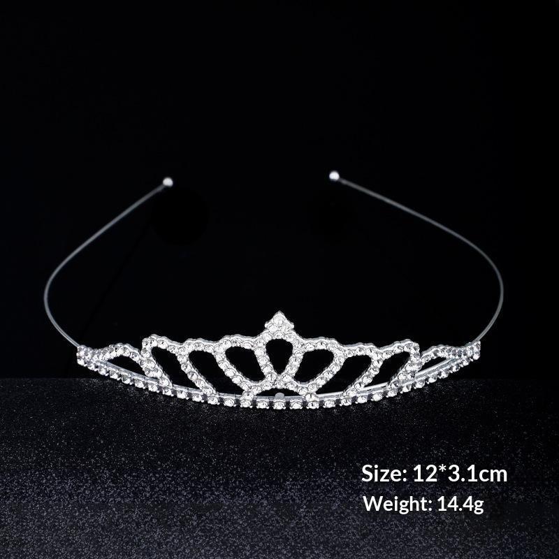Romantic Princess Crown For Girls Rhinestone Crystal Hair Crowns Queen Headband Bridal Headdress Tiaras Hair Jewelry Accessories