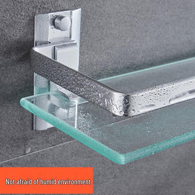 Tempered Glass Wall-Mounted Bathroom Shelf