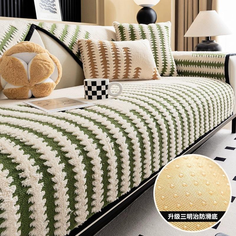 

Кремовый Ветер Плюшевая Подушка для Дивана Осень и Зима Новинка Нескользящая Легкая Роскошь Черно-Белый Удобный Хлопковый Бархат Подушка для Сиденья Дивана Спинка Полотенце 70*70cm