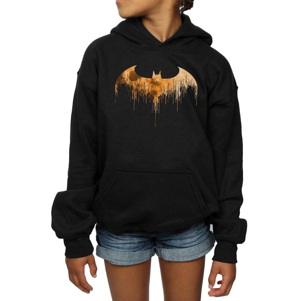 DC Comics Girls Batman Arkham Knight Halloween Moon Logo Fill Hoodie