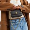 Coach Cassie 17 Brand Logo Detachable Shoulder Strap Refined Pebble Leather Shoulder Crossbody Tote Bag Small Women Handbags Black CW565-B4BK