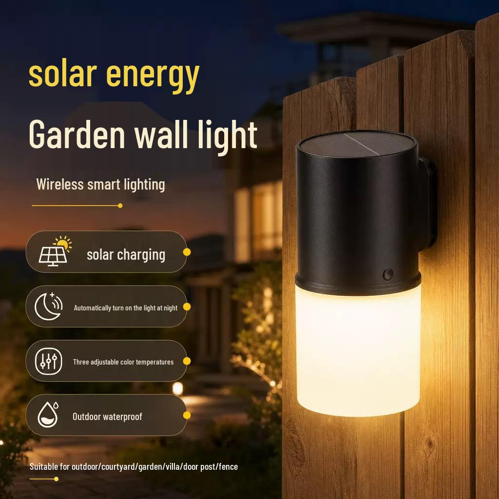 Solar Wall Lamp - Outdoor Garden Night Light with Motion Sensor