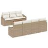 Garden Sofa Set with Storage 8 Pcs Beige and Cream Poly Rattan