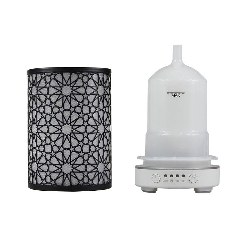 

100ML Aroma Humidifier Ultrasonic Essential Oil Diffuser with 7 Color Light, 1H/2H Timer, Auto Shut-Off, Decorative Diffuser USB