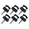 6pcs Quick Removal Thumb Screw Steel Billet Aluminum D Ring Design Hardtop Bolts for Wrangler JK JT 2007 To 2018 Black