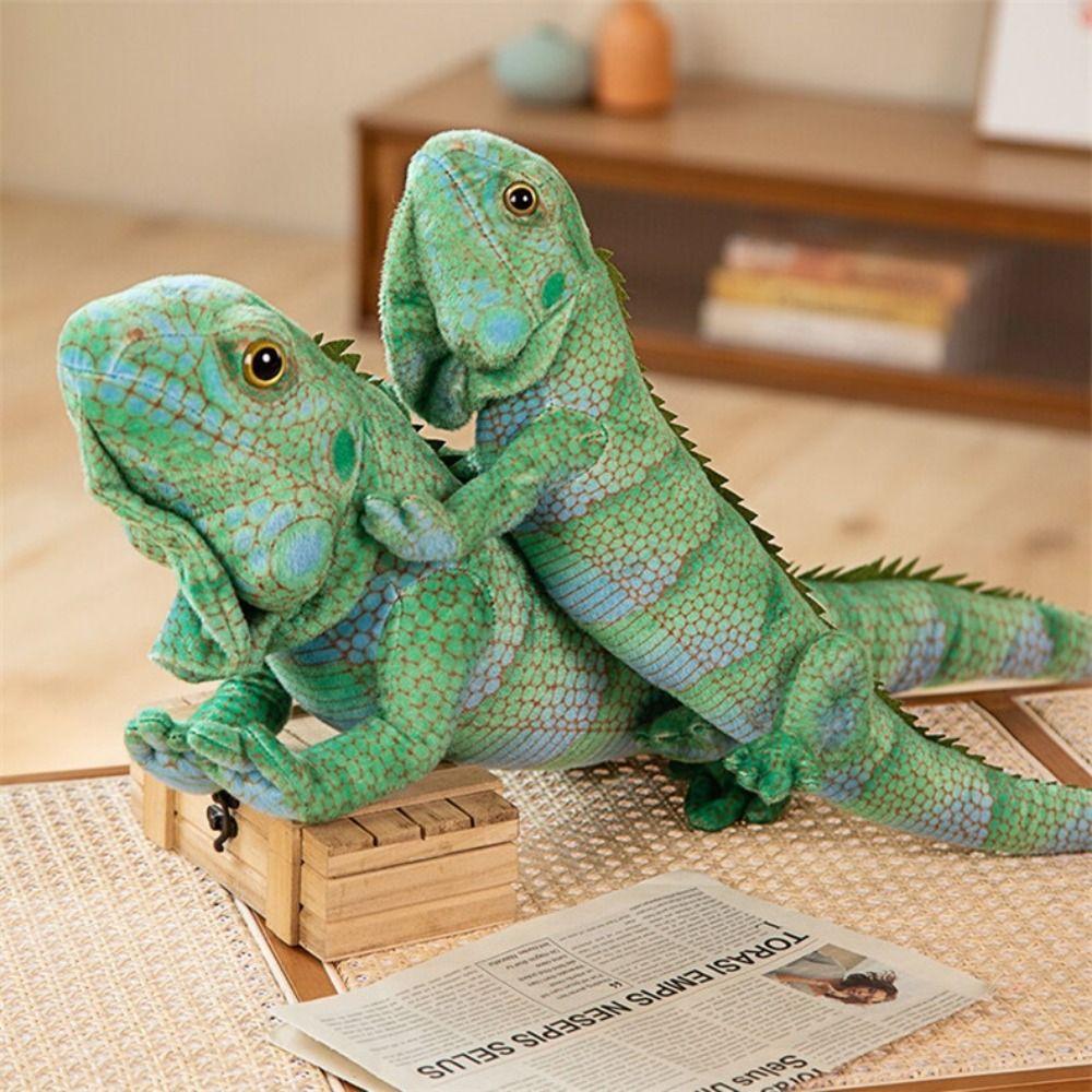Wild Reptile Plush Mane Lizard Long Tail Stuffed Lizard Doll Lizard Plush Toy  Birthday Gift