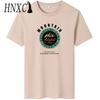 HNXC Cotton Short Sleeve T-shirt Men's Fashion Loose Half Sleeve Shirt Printed Compassionate Shirt