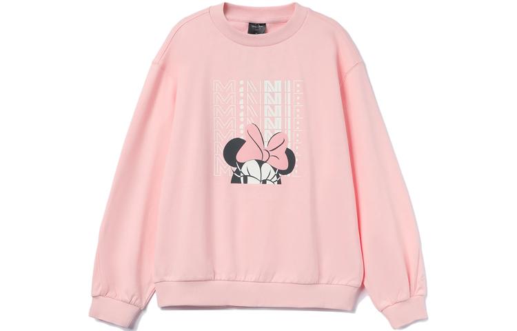 Li Ning X Disney Sweatshirts Women s Rose Pink Crew Neck Moderate Regular AWDR330-8 L