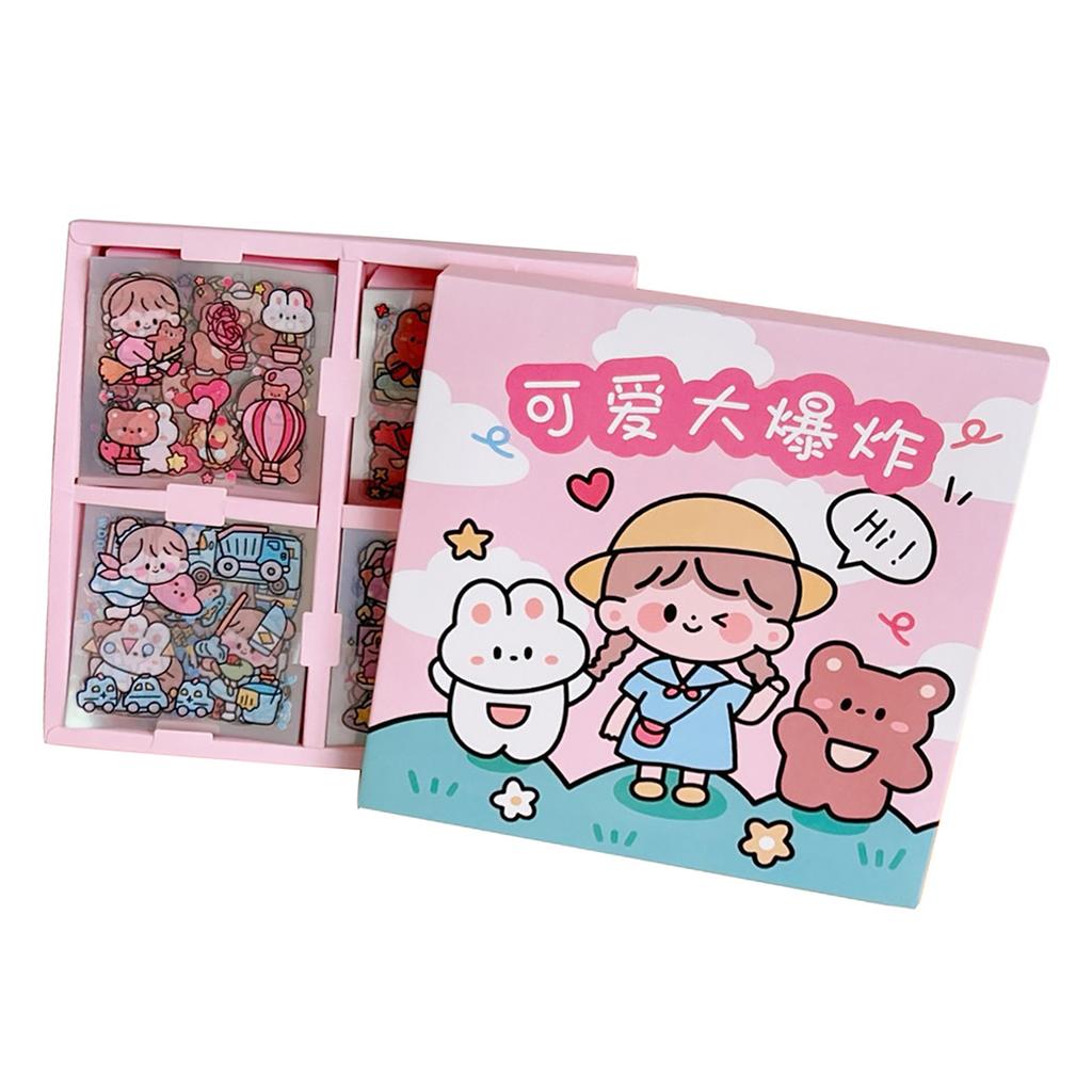 100Pcs Journal Sticker Pretty Design Paper Adhesive Sticker Lovely Exquisite Letter Paper Decor for Home Decoration