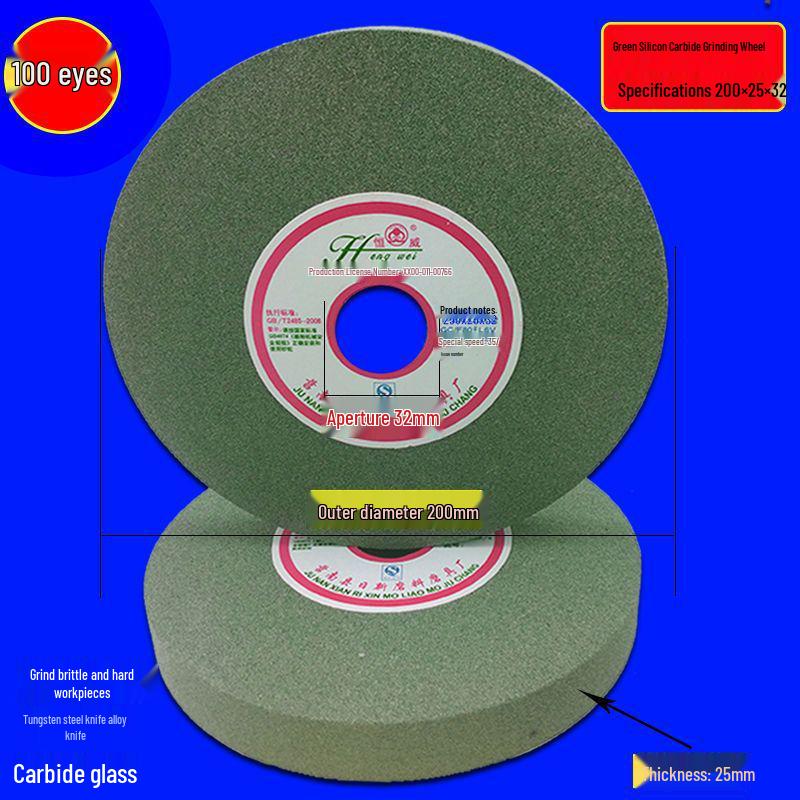 Multi-Material Grinding Wheel: White Corundum, Brown Corundum, Green Silicon Carbide - Perfect for Bench Grinders and Knife Sharpeners