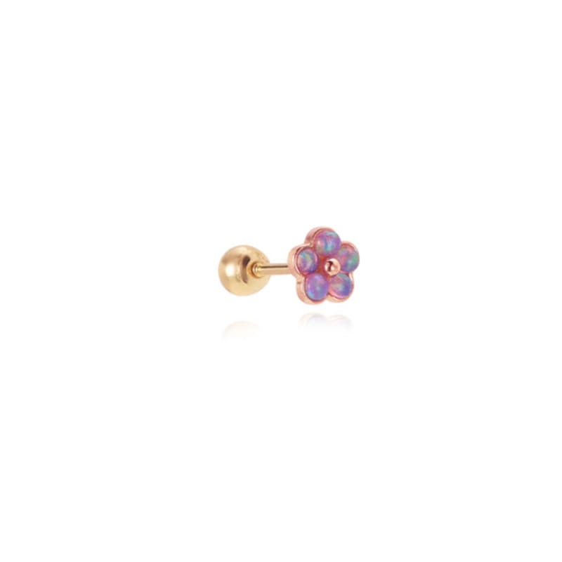 Tirr Lirr 14K Pink Gold Loro Flower (W) Piercing TEPK4P06346M(PC)-3