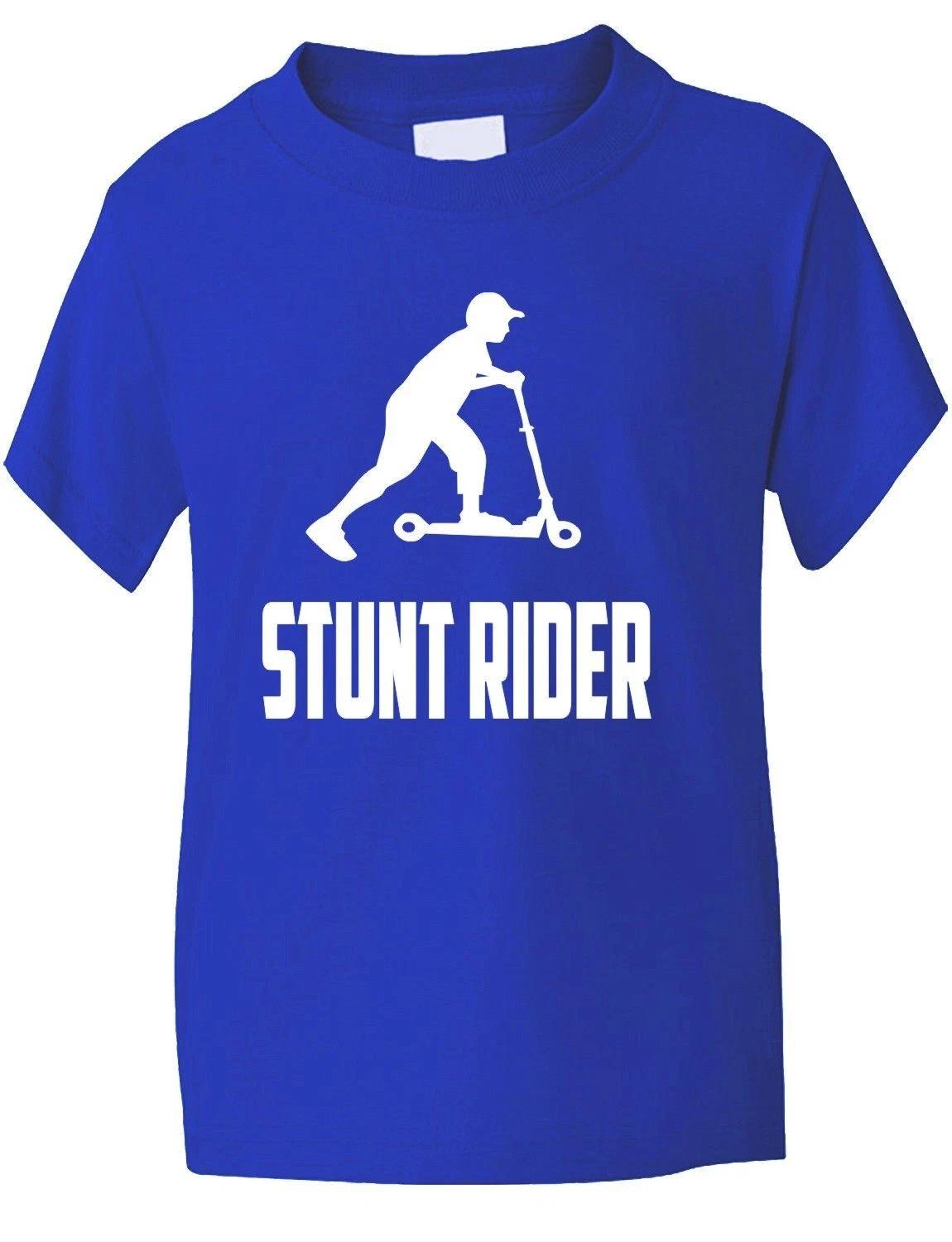 

Stunt Rider Scooter Boys Girls Kids T-Shirt Birthday Gift Age 1-13 L