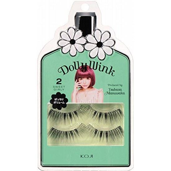 Dolly Wink Eyelashes NO2 Sweet Girly Black 2 Pairs (x 1)