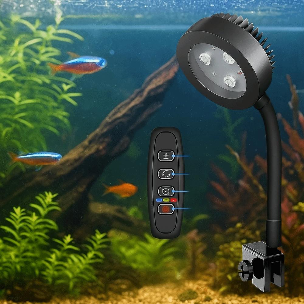 3 Color Modes Mini Clip-on Aquarium Lamp LED Aquarium Plant Light  Aquarium Accessories
