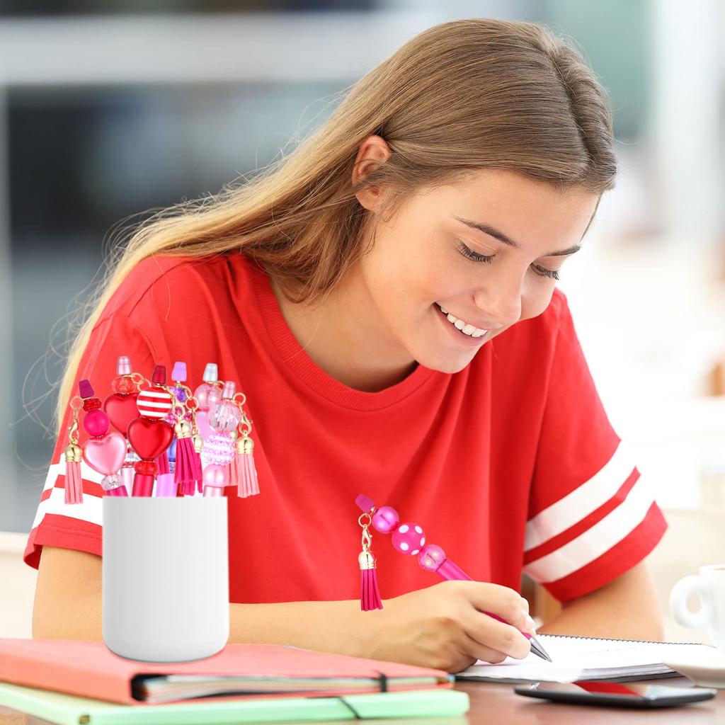 6 Stück Perlenstift Geschenk Kugelschreiber DIY Kugelschreiber Büro Geburtstagsgeschenke Kugelschreiber Gelstifte Valentinstagsgeschenk