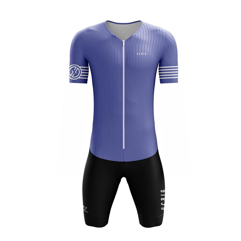 Summer Men's Triathlon Suit Cycling Short Sleeve Skinsuit Ropa Conjunto Ciclismo Road Bike Tights Jumpsuit Bicycle Clothing