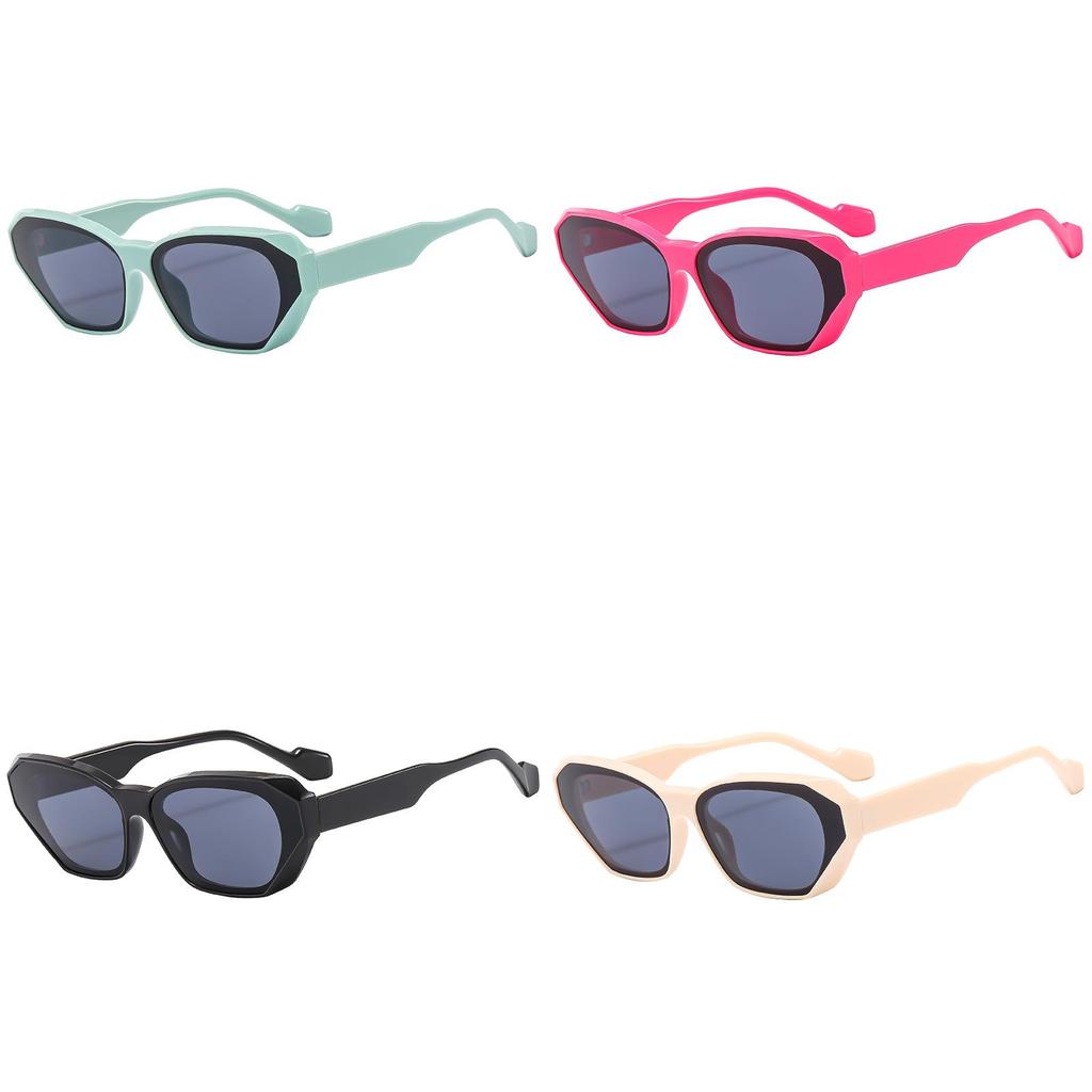Korean Style Beige Cat Eye Sunglasses With Uv400 Protection For Fashionable Outdoors
