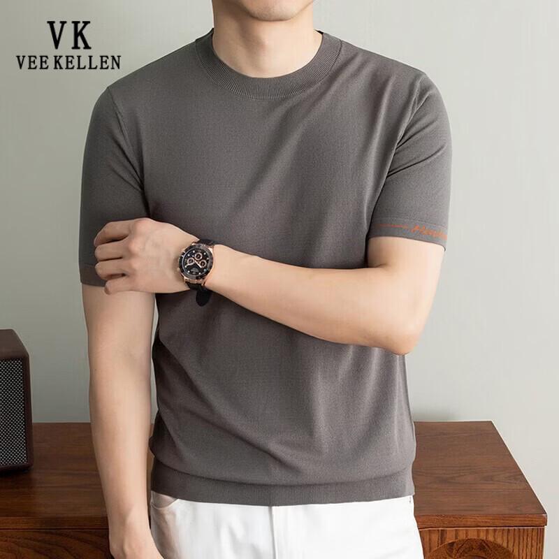 VEE KELLEN Men s Silk & Linen Blend Short-Sleeve T-Shirt 2XL (150-170 lbs)