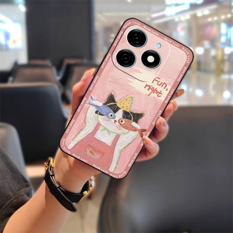 Silicone Anti-dust Phone Case For Tecno Spark20/KJ5 Fashion Design Durable Soft Case Cute TPU Shockproof Protective