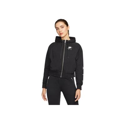 Air Hooded Letter Print Casual Jacket Women Jackets Black White DJ1054-011