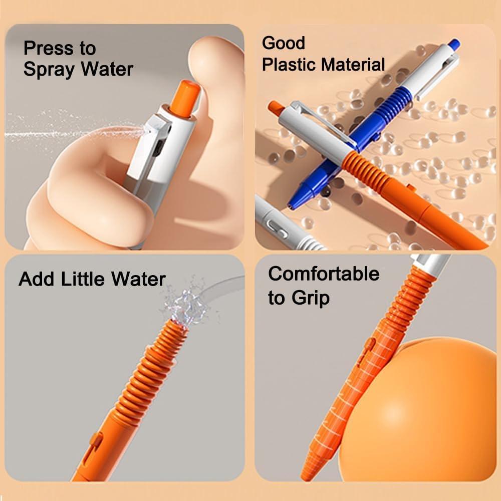 Pen That Sprays Water, Water Spary Kids Toy Pen, 2 in 1 Funny Prank Retractable Pens for Pranks and Tricks, Writing and Spraying