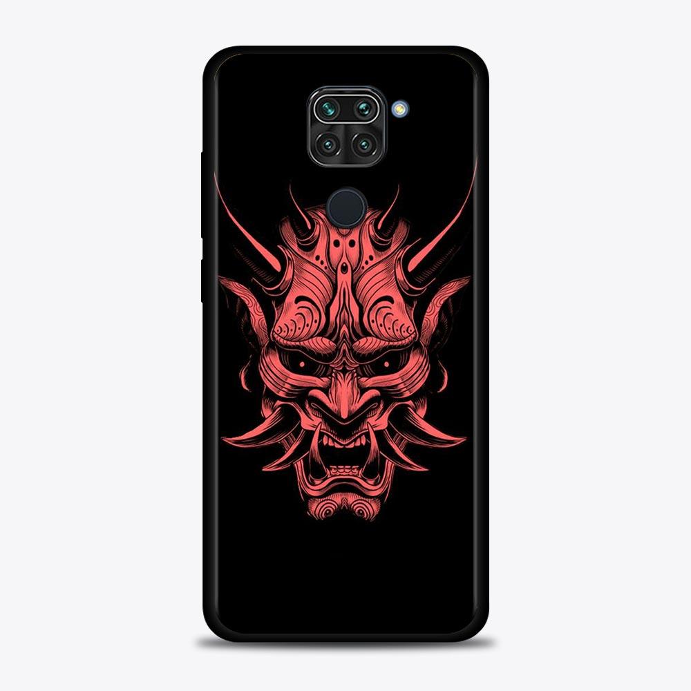 Case For Xiaomi Redmi Note 11S 11T 11 10 8 Pro 8 8T 9 9T 9S 10 Capa for Redmi K50 K40S K40 10 9A 9C 9 Japan Samurai Oni Mask