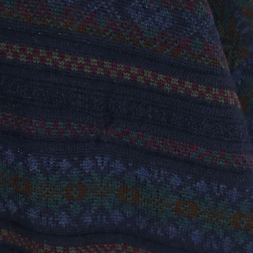 ARBERTO DANTI Old Made In Italy All-over Border Pattern Long Sleeve Sweater Men's Used