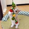 Durable Tomato Shaped Cat Teaser Toy with Bell Interactive Self-Play Toy for Boredom Relief Essential Pet Supplies for Cats