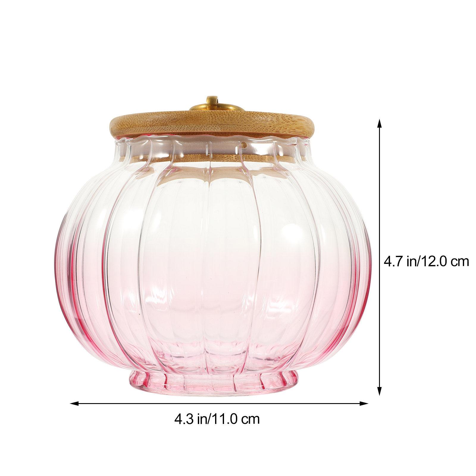 

Clear Heavy-Duty Glass Jar with Sealed Lid for Loose Leaf Tea Coffee Beans Candy Sand Art DIY Craft Projects Food Storage розовый