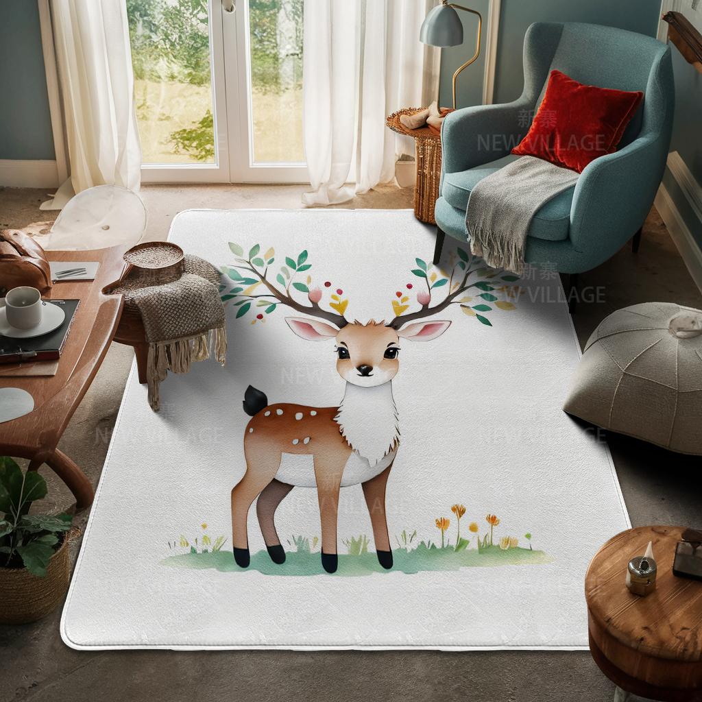 House Entrance Carpet Home Door Mat Living Room Bath Foot Bathroom Non-slip Water Absorption Rugs Bath Merry Christmas Winter