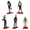 Rock Star Michael Pvc Figure 5pcs Collectible Statue Desktop Display Model Home Decoration Adult Fan Collection Gift
