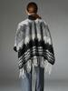 Winter Scarf Women Layers Poncho Elegant Wool Houndstooth Print Tassel Wraps Shawl Scarve Capa Para Pashmina Cloak High Quality