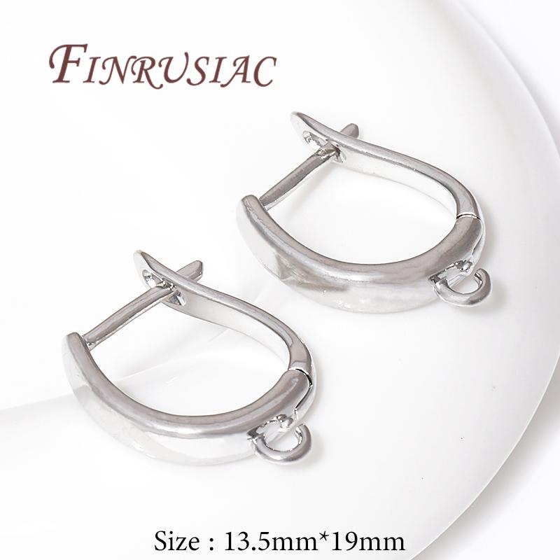 DIY Earring Making Supplies 18K Gold Plated Brass with Zircon Earwires Earrings Hook Clasps Findings,Earrings Fasteners