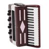6CM Miniature Wooden Red Accordion Model Instrumental Model with Delicate Box Musical Gift