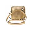 Gucci Guccy Star Print Zipper Leather Shell Bag Unisex Handbags Gold 511189-K2YPN-8275