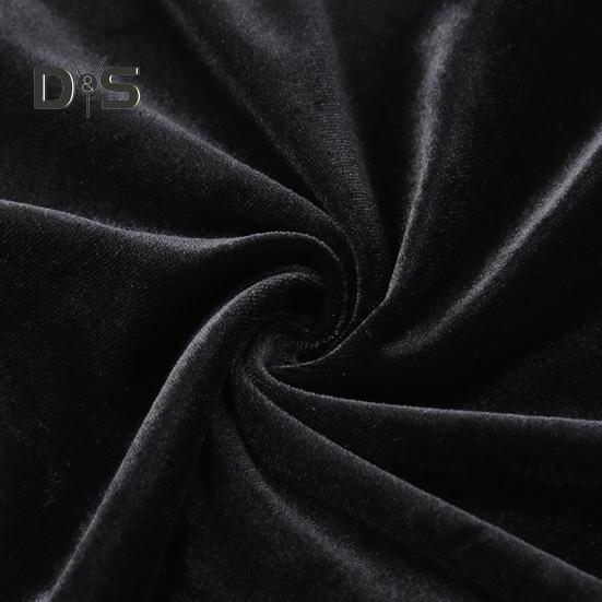 Women Cosplay Dress Dark Style Halloween Party Costume Lace Patchwork Flower Embroidery Fish Tail Hem Long Sleeves Tight Waist A-line Performance