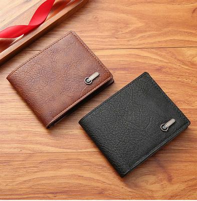 Herren Geldbörse Schwarz Münzbörse Männlich Business ID Kartenhalter Pu Leder Mehrere Steckplätze Casual Dollar Münze Geld Taschen