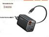 Tuqi 30W GaN Mini Folding Charger with Built-in Retractable Cable for Fast Charging Huawei & Apple Devices