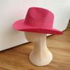 Solid Color Panama Straw Hat Large British Dress Hat Fashion Panama Jazz Hat  Man