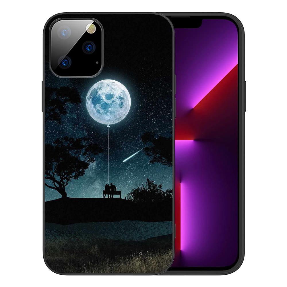 Applicable To IPhone16 Starry Sky Scenery Mobile Phone Case, New Moon Star Universe Couple Literary Mobile Phone Case