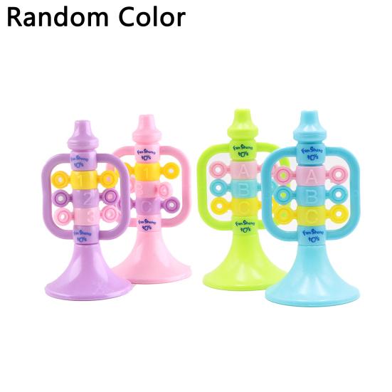 Kids Cartoon Trumpet Toy Safe Interactive Cheer Exercise Lung Capacity Vivid Color Preschool Learning Trumpet Toy Kindergarten Toys