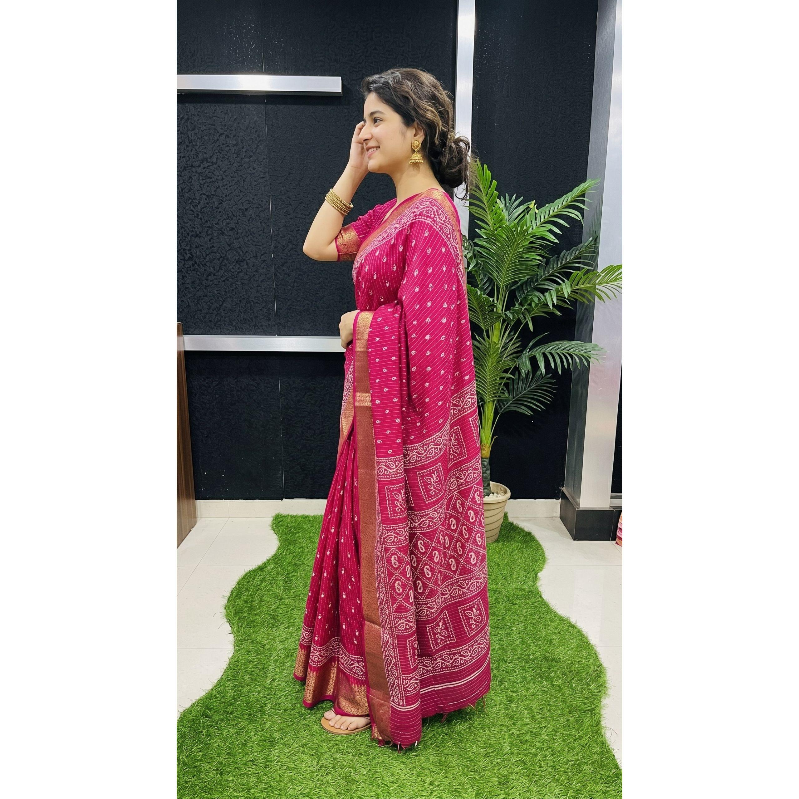 NEW LAUNCH – Designer Freehand Dola Doby Silk Saree Collection