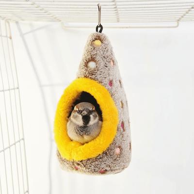Pet Accessories Warm Egg-Shaped Bird Nest Thickened Breathable Hanging Bird Nest Cozy Fleece Plush Birds House For Bird Cage