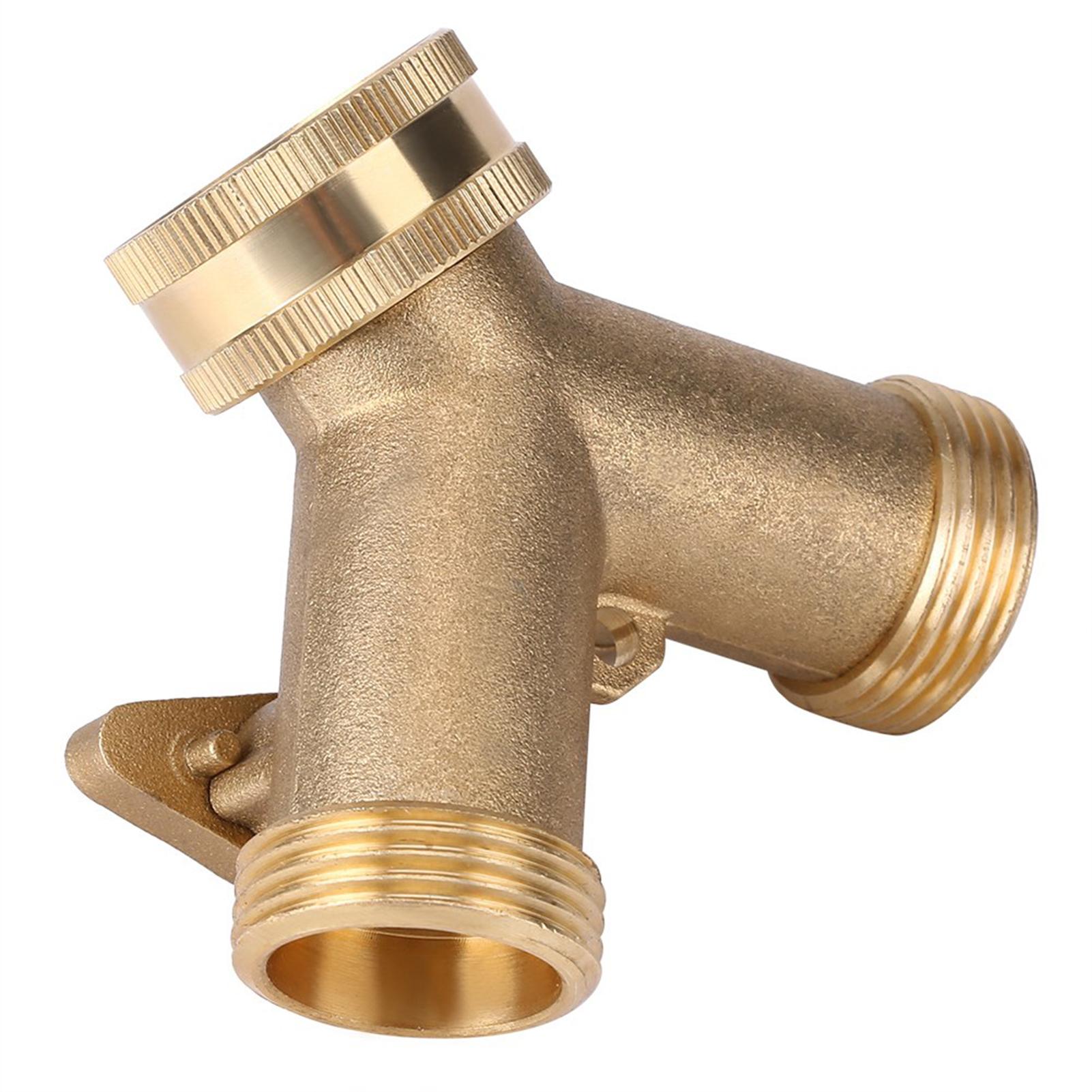 

3 4 Inch Brass 2 Way Valve Splitter Hose Pipe Tap Connectors for Garden Irrigation