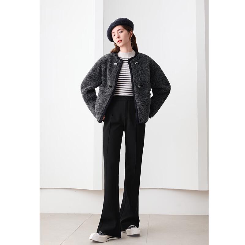 Boutu Women's Fleece-Lined High-Waist Flared Pants