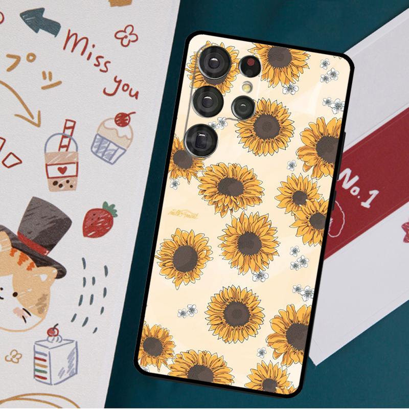 

Чехол Sunflower для Samsung Galaxy S23 S22 Ultra S21 S20 FE S9 S10 S22 Plus Note 20 Note 10 Plus Cover Galaxy S23