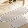 Wabi-sabi Oval Kitchen Floor Mat Soft Diatomaceous Mud Absorbent Carpet Non-slip and Dirt Resistant Entry Floor Mat Household Carpet