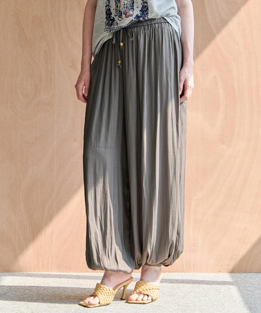 MAXZA Beaded String Banding Harem Pants
