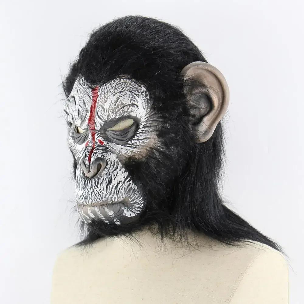 Gorilla Monkey Halloween Masks Adult Full Face Funny Mask Latex Halloween Party Cosplay Costume Masquerade Realistic Masks