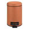 Wenko poubelle à pédale leman, petite poubelle salle de bain, capacité 3l, acier, 17x25x22.5 cm, terracotta mat